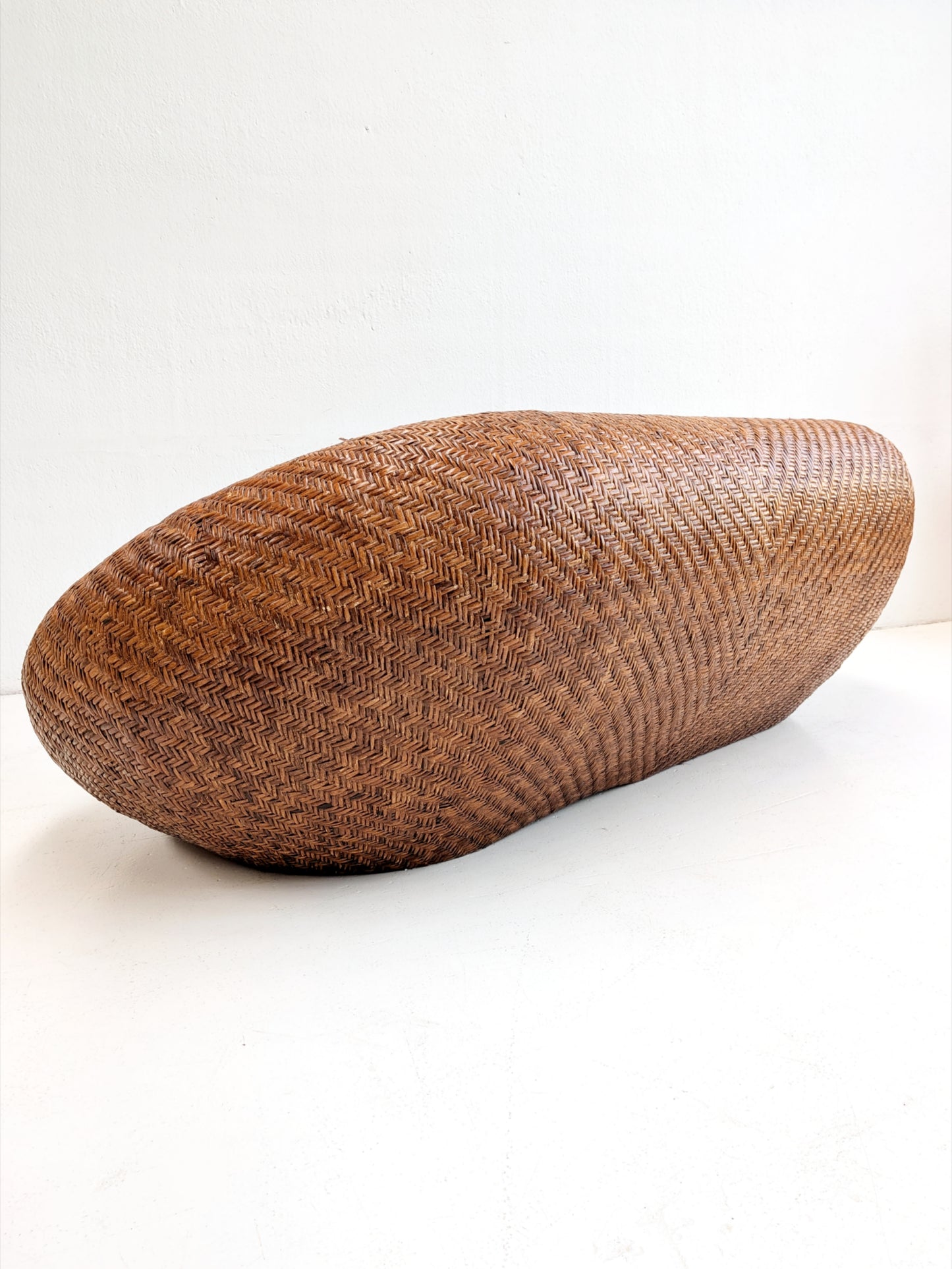 Woven Rattan Egg Sofa by Habitat 1970s