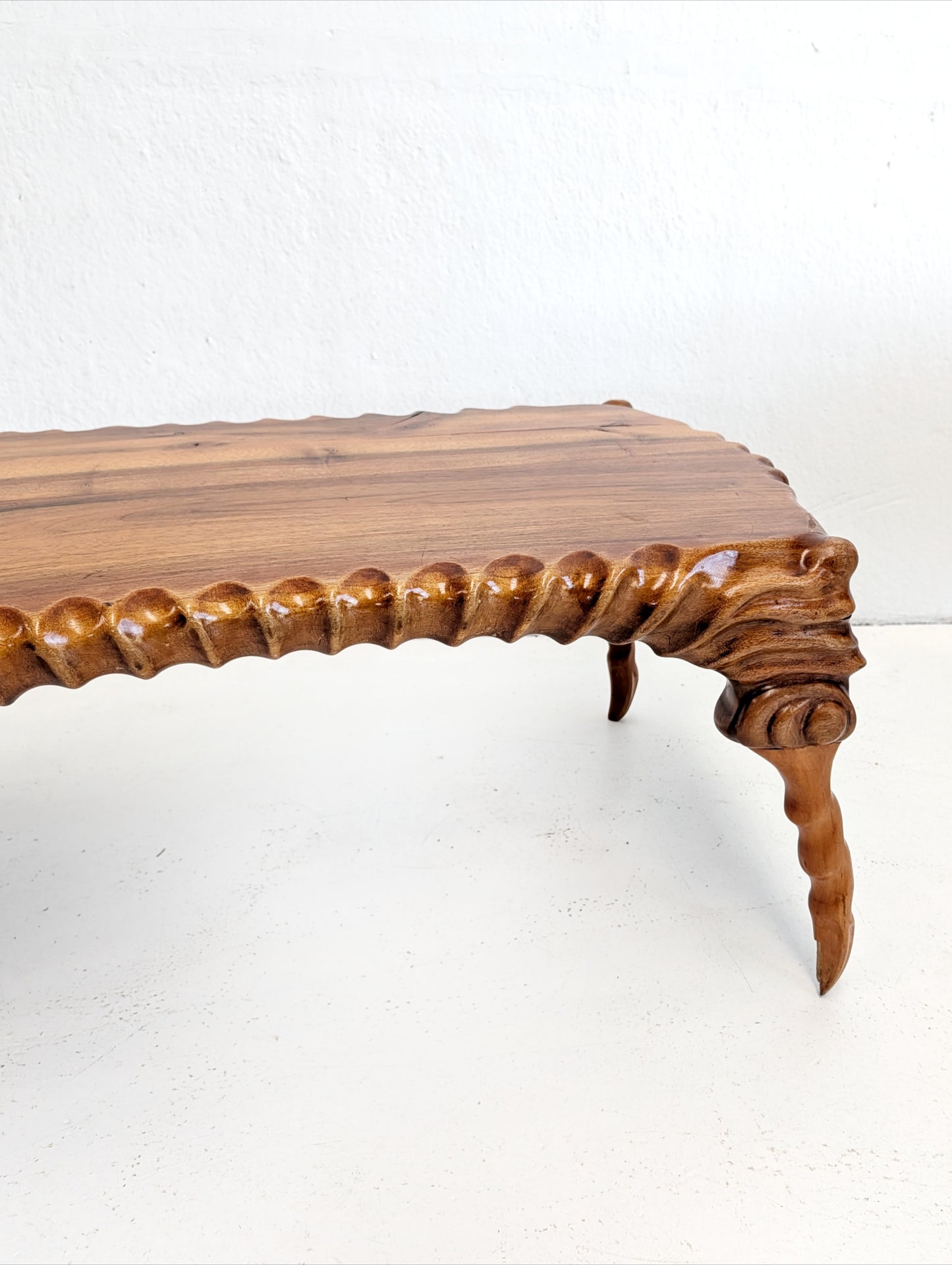Handcarved Scultptural Suar Wood Coffee Table 1960s