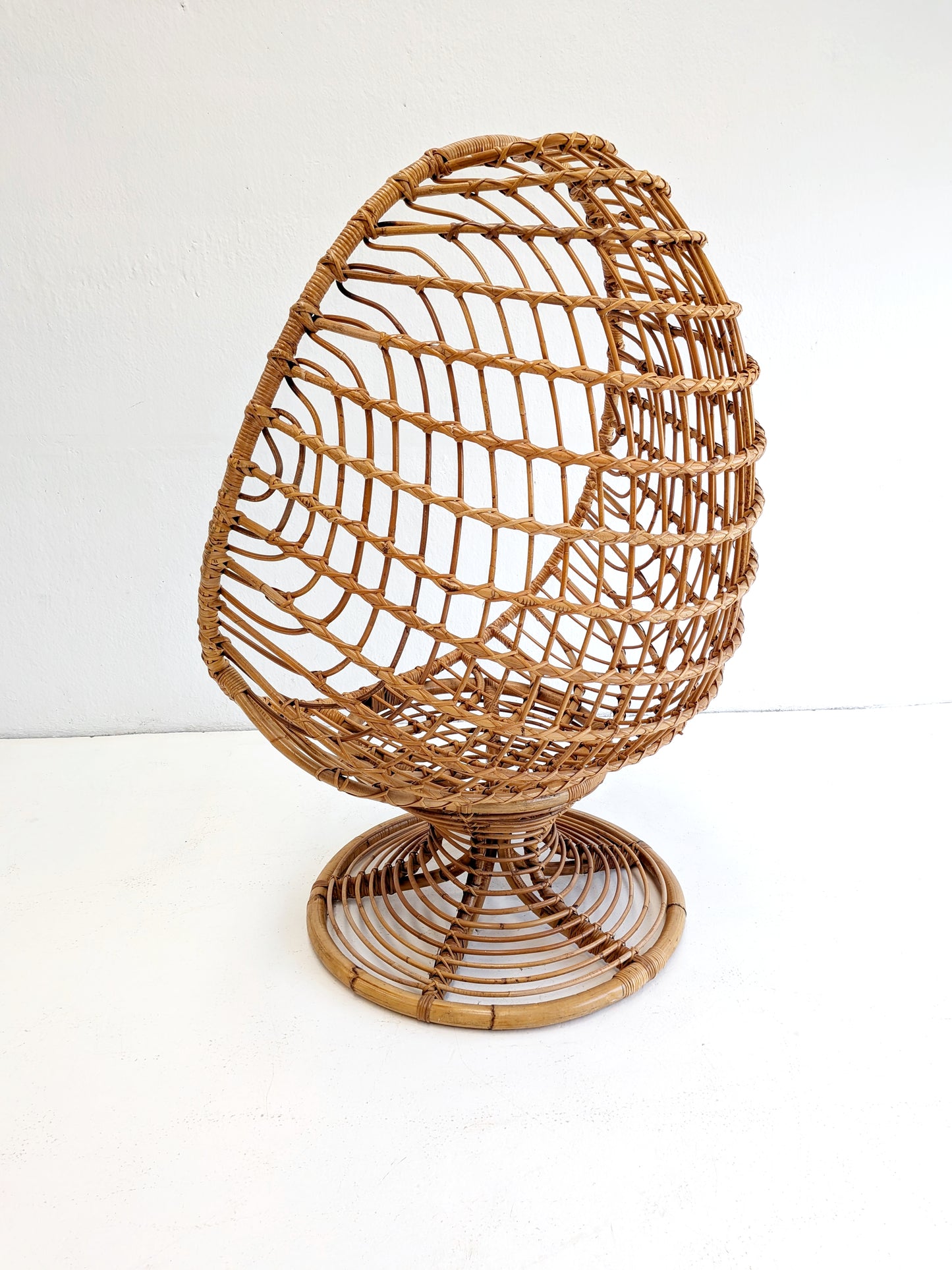 Vintage Rattan Egg Chair 1960s