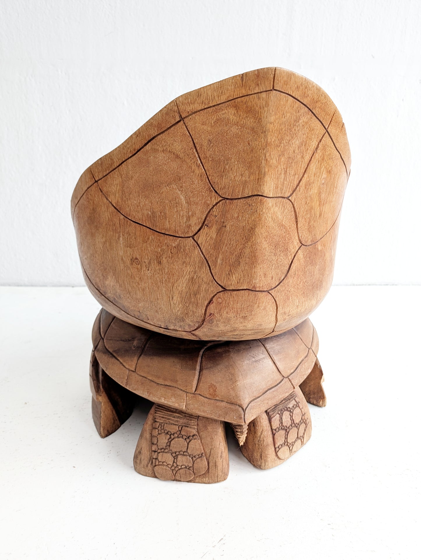 Hand Carved Artisan Turtle Accent Chair 1970s