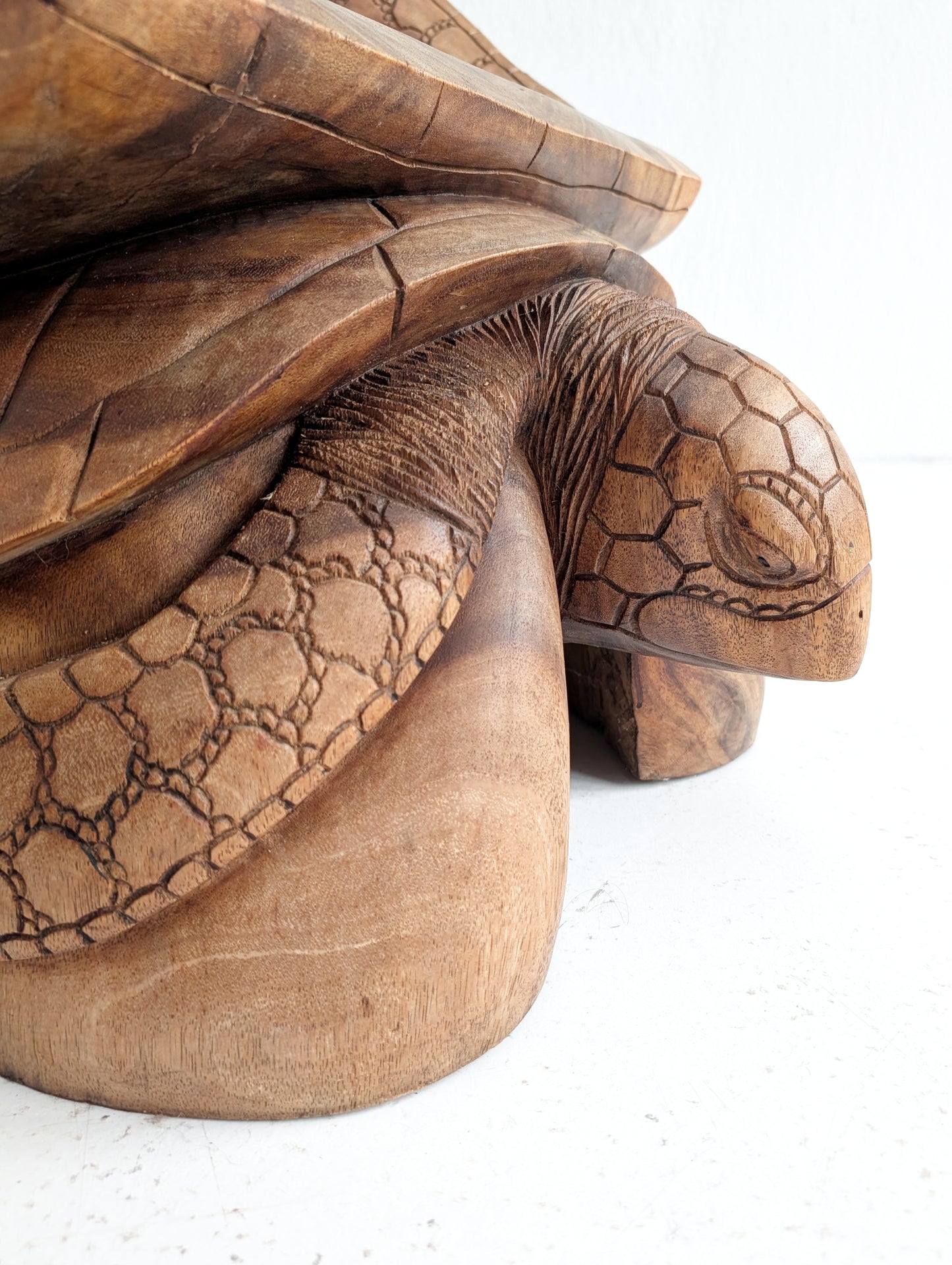 Hand Carved Artisan Turtle Accent Chair 1970s