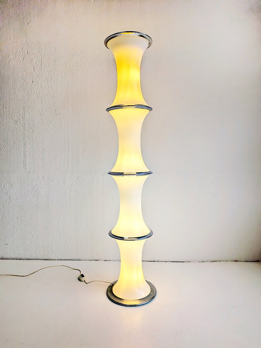 Bamboo Floor Lamp by Enrico Tronconi for Vistosi 1970s 1970s
